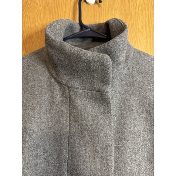 JCREW Mercantile Classic Gray Wool Cocoon Coat Jacket Sz 00 Career Professional - Picture 11 of 11